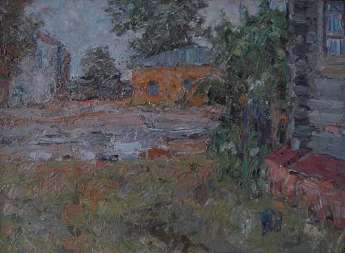 "Дождливый день". к.м. 39х51. 1958-59 г.