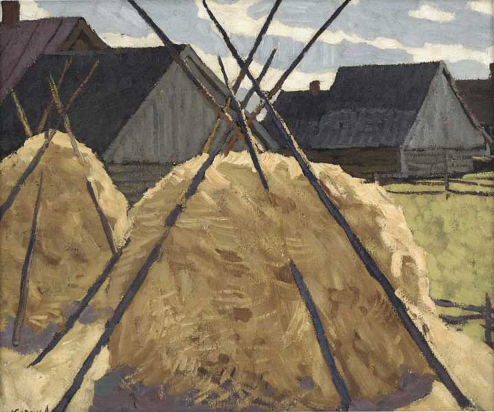 В-деревне.-1967.-к.м.-50х60