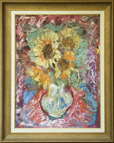 Подсолнухи. 1973г. к.,м. 52х69