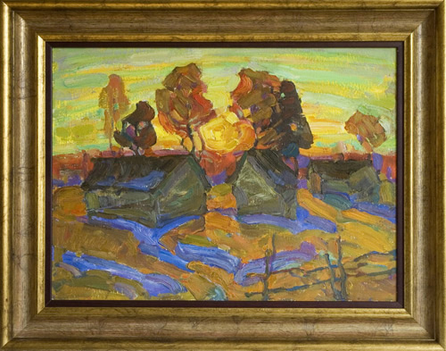 Весенний вечер. 1985г. к.,м. 50х68
