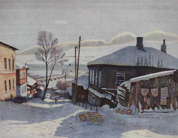 Владимирский спуск. Цв.офорт. 1989