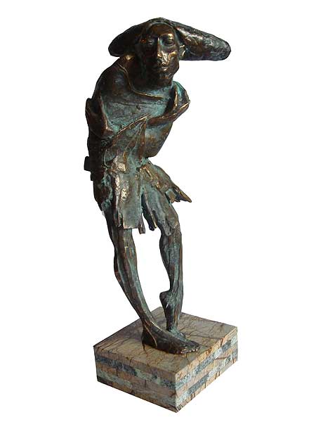 Полосатые колготки 2007г.бронза,мармор 44х14х13